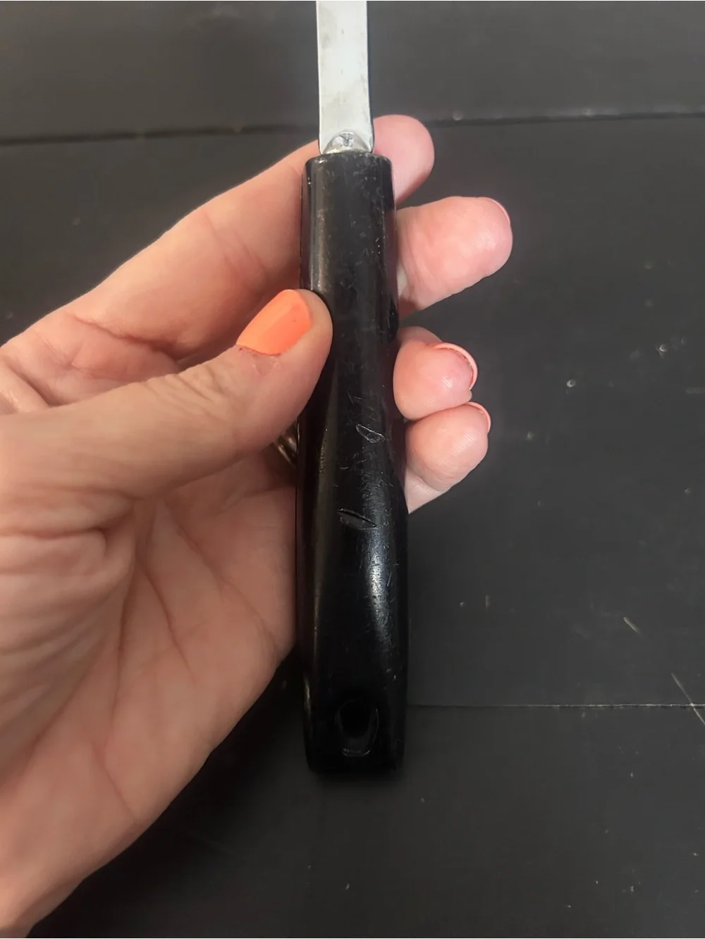 Vintage EKCO Slotted Turner Spatula Chromium Plated USA Black Handle 13 Inch IUC